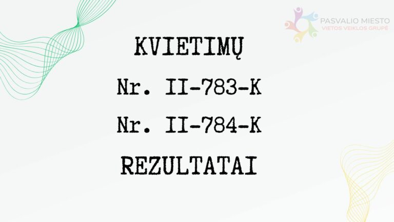 Kvietimų nr. 11-783-K ir nr. 11-784-K rezultatai